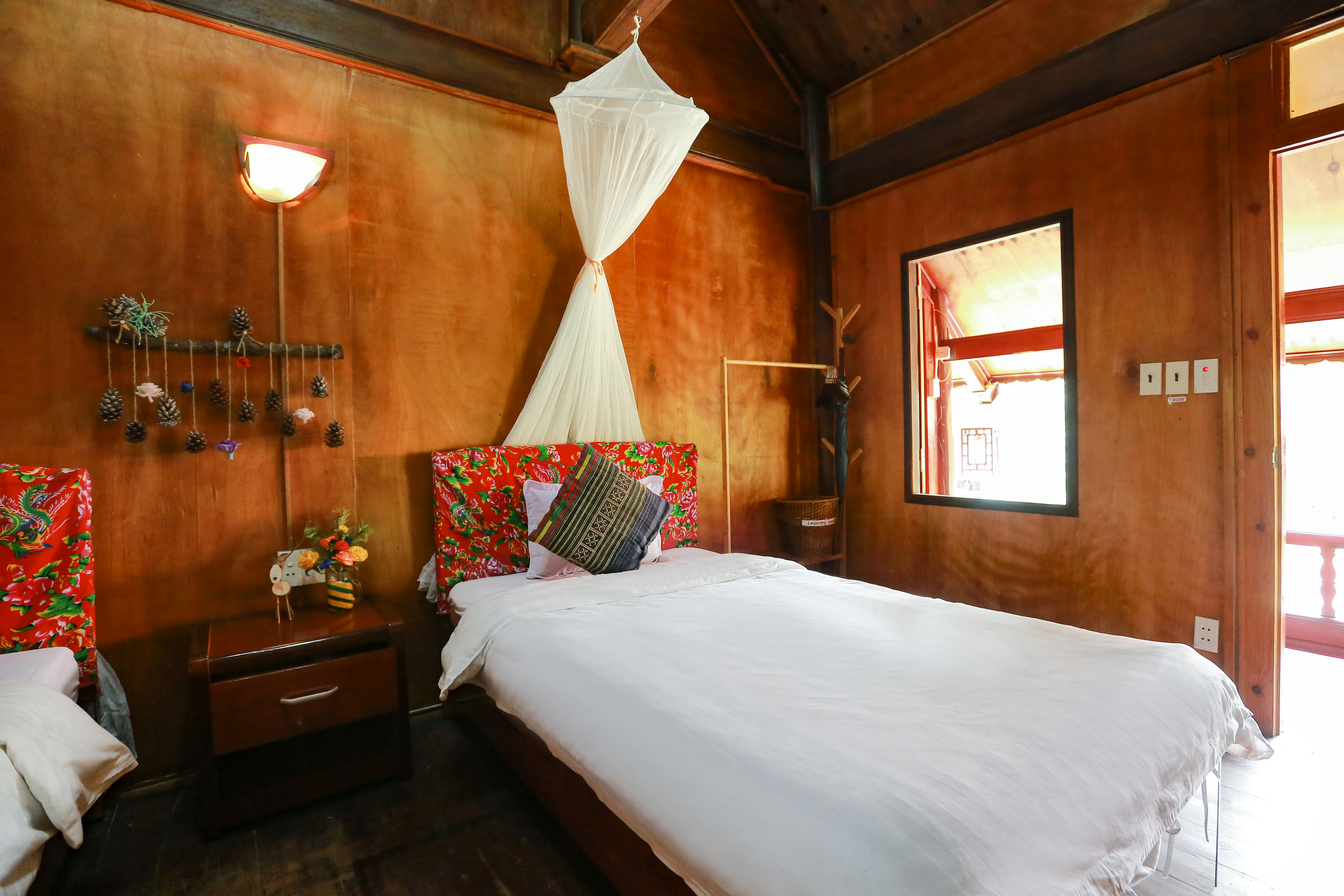 Eco Lodge room interior with natural materials